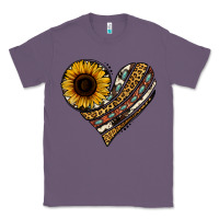 Lavender western sunflower leopard cowhide heart Classic Tee - Jasminsmagicworld