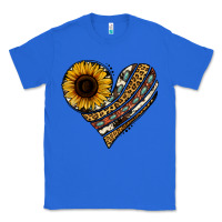 True Royal western sunflower leopard cowhide heart Classic Tee - Jasminsmagicworld