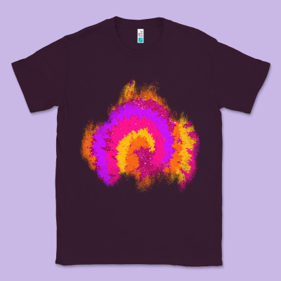 Tie Dye Glitter Patch Classic Tee Designed By Adodesignshop
