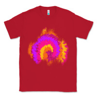 Red tie dye glitter patch Classic Tee - AdoDesignShop