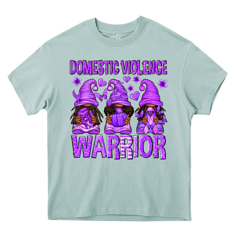 Domestic Violence Warrior Afro Gnomes Heavy Core Tee by texasbilliewilder | Teevron