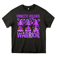 Asphalt Domestic Violence Warrior Afro Gnomes Heavy Core Tee - texasbilliewilder