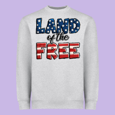 Land Of The Free America Heavyweight Sweatshirt Designed By Jasminsmagicworld