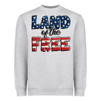 Heather Grey Land of the free America Heavyweight Sweatshirt - Jasminsmagicworld