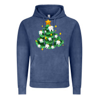 Vintage Denim Christmas tree with teeth Vintage Hoodie - AdoDesignShop