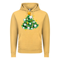 Vintage Mustard Christmas tree with teeth Vintage Hoodie - AdoDesignShop