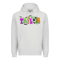 Dove Grey Personalized Halloween Premium Hoodie - NancyCooperArtShop