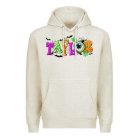 Oatmeal Heather Personalized Halloween Premium Hoodie - NancyCooperArtShop