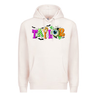 Pale Pink Personalized Halloween Premium Hoodie - NancyCooperArtShop