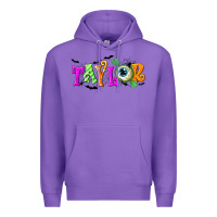 Purple Personalized Halloween Premium Hoodie - NancyCooperArtShop