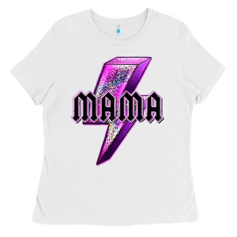 Mama Neon Leopard Lightning Bolt Ladies Tee by texasbilliewilder | Teevron