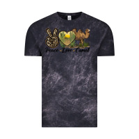 Cloud Black peace love camel Vintage Tee - LillyAllenDesigns