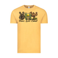 Vintage Mustard peace love camel Vintage Tee - LillyAllenDesigns