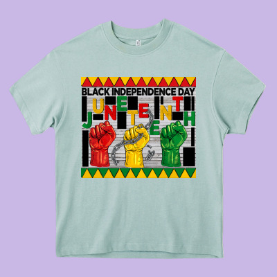 Black Independence Day Juneteenth Tumbler Heavy Core Tee Designed By Barkaloodesign