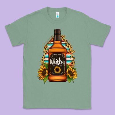 Whiskey Bottle Classic Tee Designed By Jasminsmagicworld