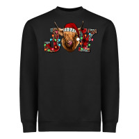 Black joy highland cow Heavyweight Sweatshirt - Jasminsmagicworld