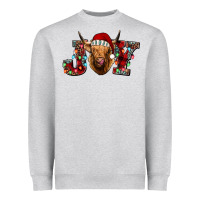 Heather Grey joy highland cow Heavyweight Sweatshirt - Jasminsmagicworld