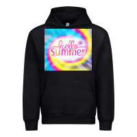 Black Hello Summer Tie Dye Tumbler Urban Hoodie - CowCowDesign