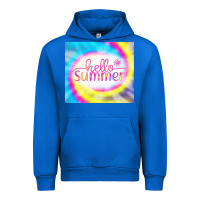 Hello Summer Tie Dye Tumbler Urban Hoodie | Teevron