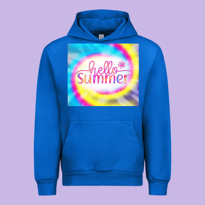 Hello Summer Tie Dye Tumbler Urban Hoodie Designed By Cowcowdesign