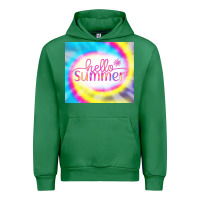 Emerald Hello Summer Tie Dye Tumbler Urban Hoodie - CowCowDesign