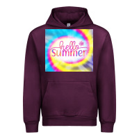 Mauve Wine Hello Summer Tie Dye Tumbler Urban Hoodie - CowCowDesign
