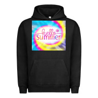 Pigment Black Hello Summer Tie Dye Tumbler Urban Hoodie - CowCowDesign