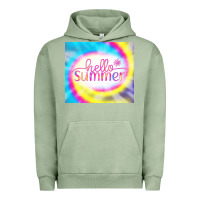 Pigment Oil Green Hello Summer Tie Dye Tumbler Urban Hoodie - CowCowDesign