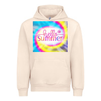 Sandshell Hello Summer Tie Dye Tumbler Urban Hoodie - CowCowDesign