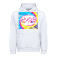 White Hello Summer Tie Dye Tumbler Urban Hoodie - CowCowDesign