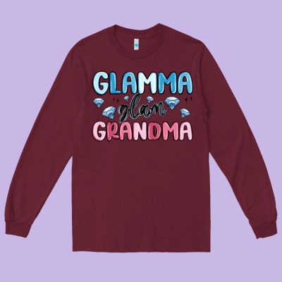 Glamma Glam Grandma Long Sleeve Tee Designed By Maliassmallbusiness
