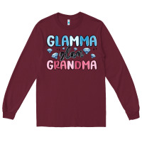 Burgundy glamma glam grandma Long Sleeve Tee - MaliasSmallBusiness