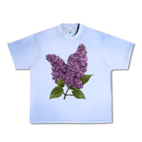 Grape Ice Purple Lilac Flower Illustrations Urban Heavy Tee - LillyAllenDesigns
