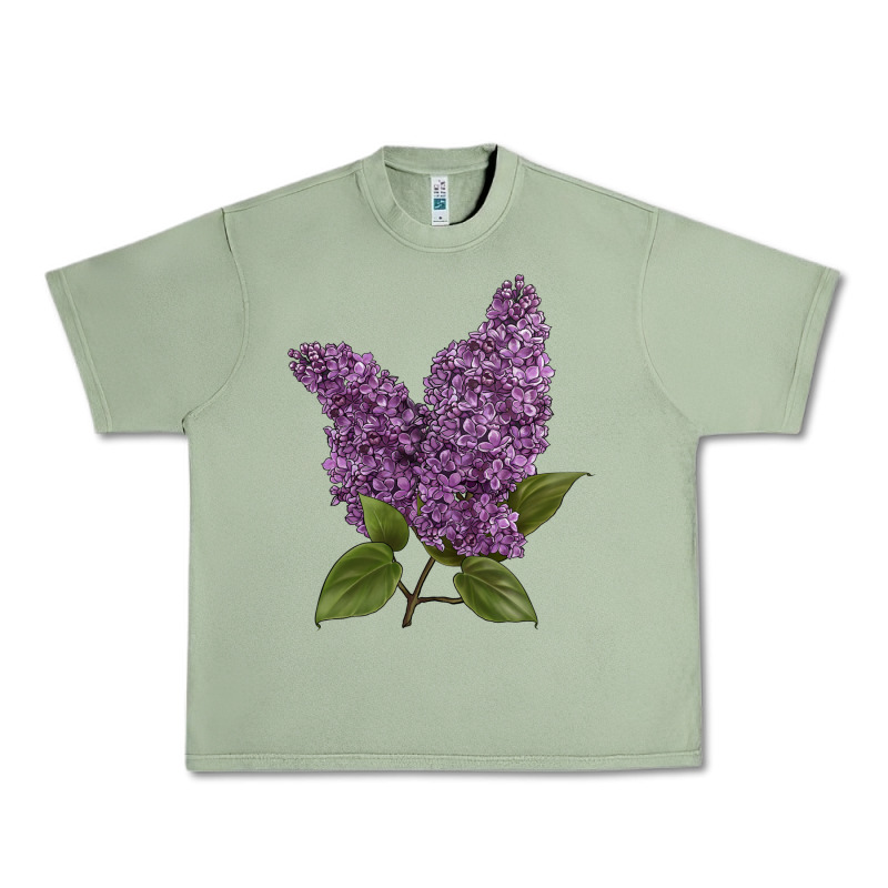 Purple Lilac Flower Illustrations Urban Heavy Tee by LillyAllenDesigns | Teevron