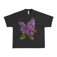 Pigment Black Purple Lilac Flower Illustrations Urban Heavy Tee - LillyAllenDesigns