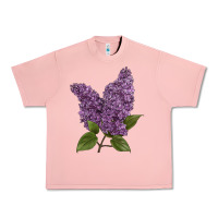 Salmon Purple Lilac Flower Illustrations Urban Heavy Tee - LillyAllenDesigns