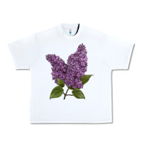 White Purple Lilac Flower Illustrations Urban Heavy Tee - LillyAllenDesigns