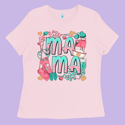 Mama Nurse Ladies Tee Designed By Texasbilliewilder