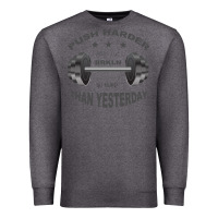 Charcoal Heather push harder Premium Sweatshirt - Bettercallsaul