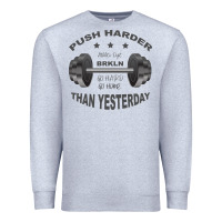 Heather Grey push harder Premium Sweatshirt - Bettercallsaul