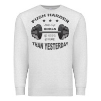 Oatmeal Heather push harder Premium Sweatshirt - Bettercallsaul