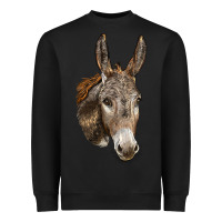 Black Andalusian Donkey Face Heavyweight Sweatshirt - LillyAllenDesigns