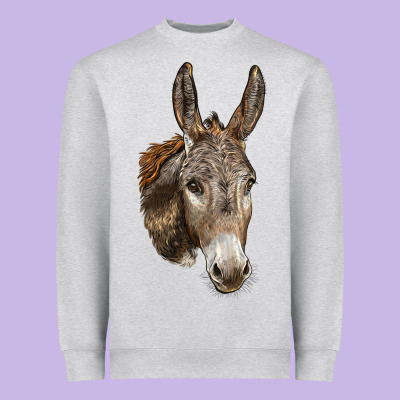 Andalusian Donkey Face Heavyweight Sweatshirt Designed By Lillyallendesigns