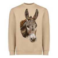 Mushroom Andalusian Donkey Face Heavyweight Sweatshirt - LillyAllenDesigns