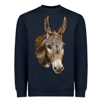 Navy Andalusian Donkey Face Heavyweight Sweatshirt - LillyAllenDesigns