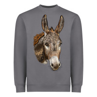 Storm Andalusian Donkey Face Heavyweight Sweatshirt - LillyAllenDesigns
