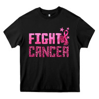 Black Fight Cancer Heavy Core Tee - texasbilliewilder