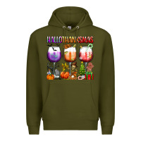 Army Green hallothanksmas Premium Hoodie - texasbilliewilder