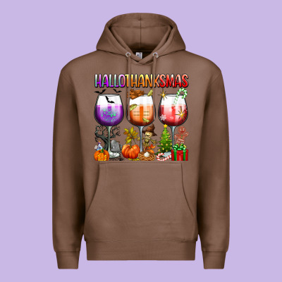 Hallothanksmas Premium Hoodie Designed By Texasbilliewilder