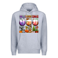 Heather Grey hallothanksmas Premium Hoodie - texasbilliewilder